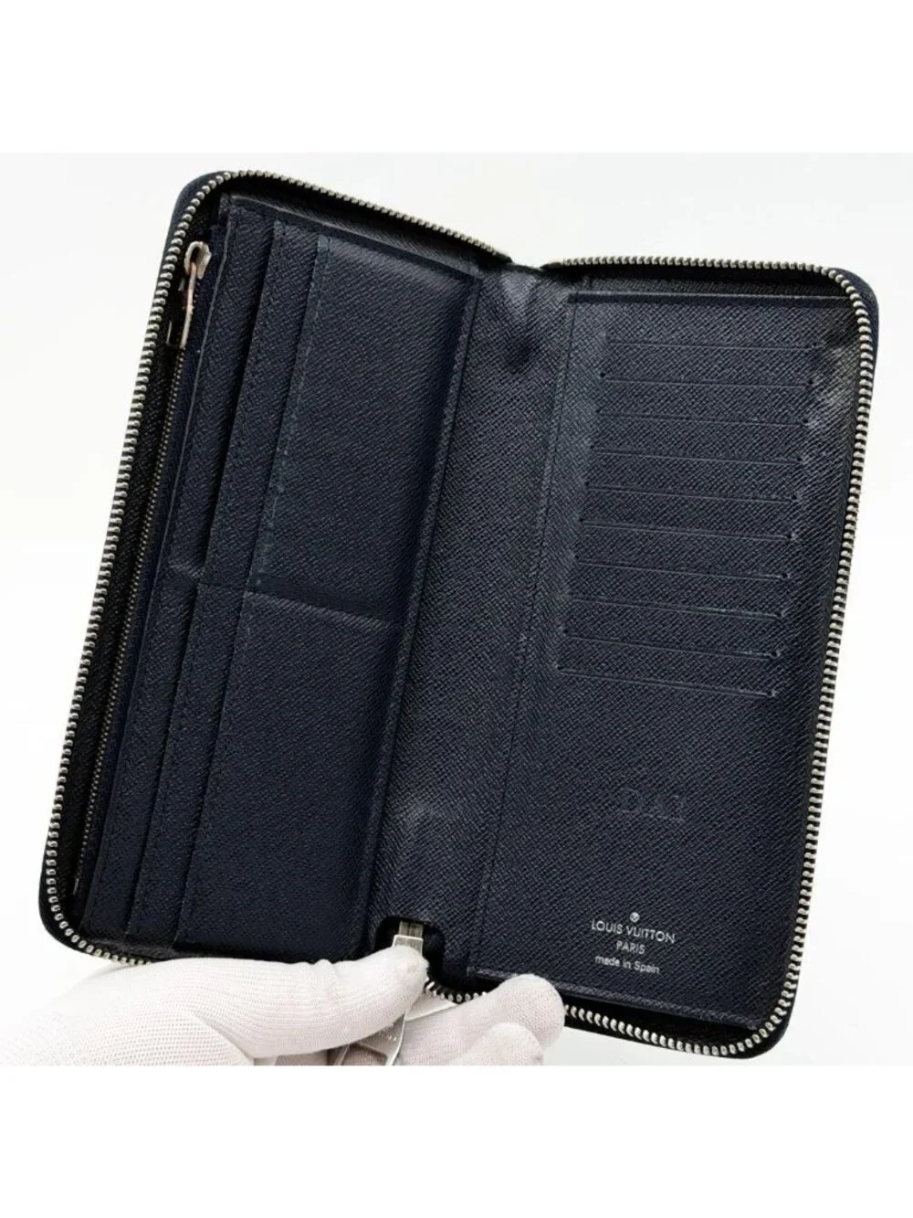 Louis Vuitton Zippy Wallet Vertical Epi Navy Round